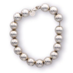 Tiffany & Co. Sterling Silver Hardwear Ball Bracelet 10mm  6.5" Long