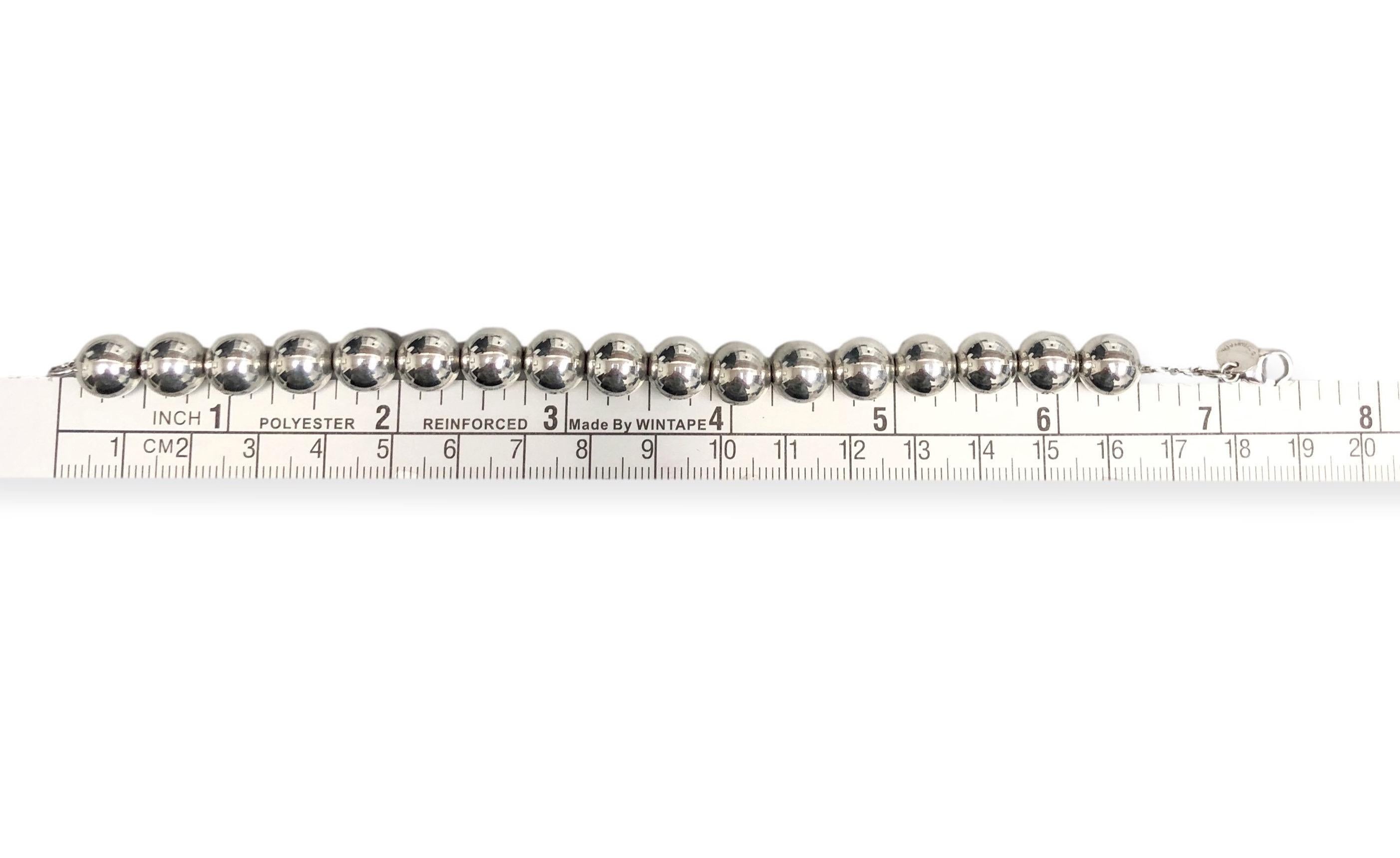 Tiffany & Co. Sterling Silver Hardwear Ball Bracelet 10mm  6.5