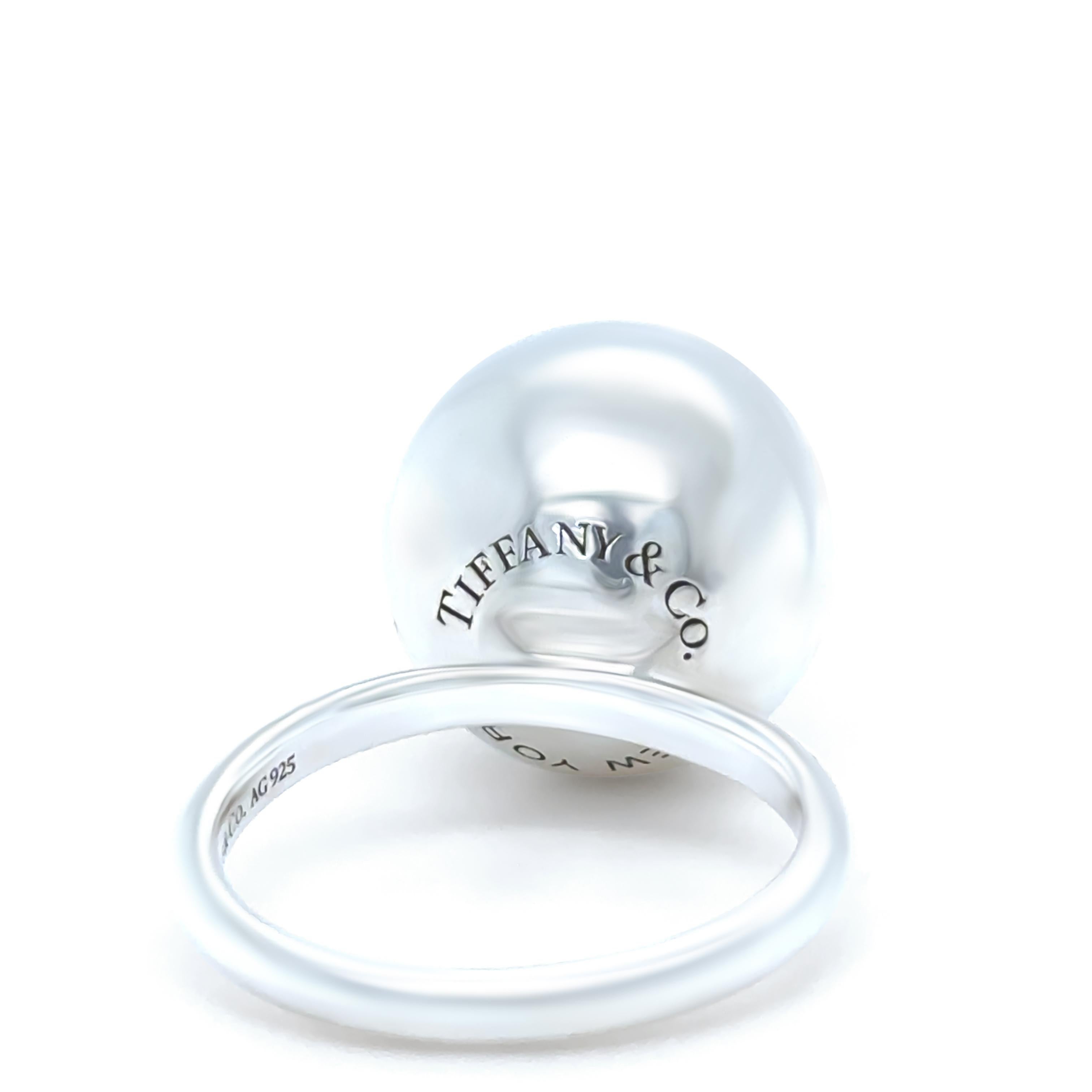 Tiffany & Co. Sterling Silber HardWear Ball Ring 8g im Zustand „Hervorragend“ im Angebot in SYDNEY, NSW