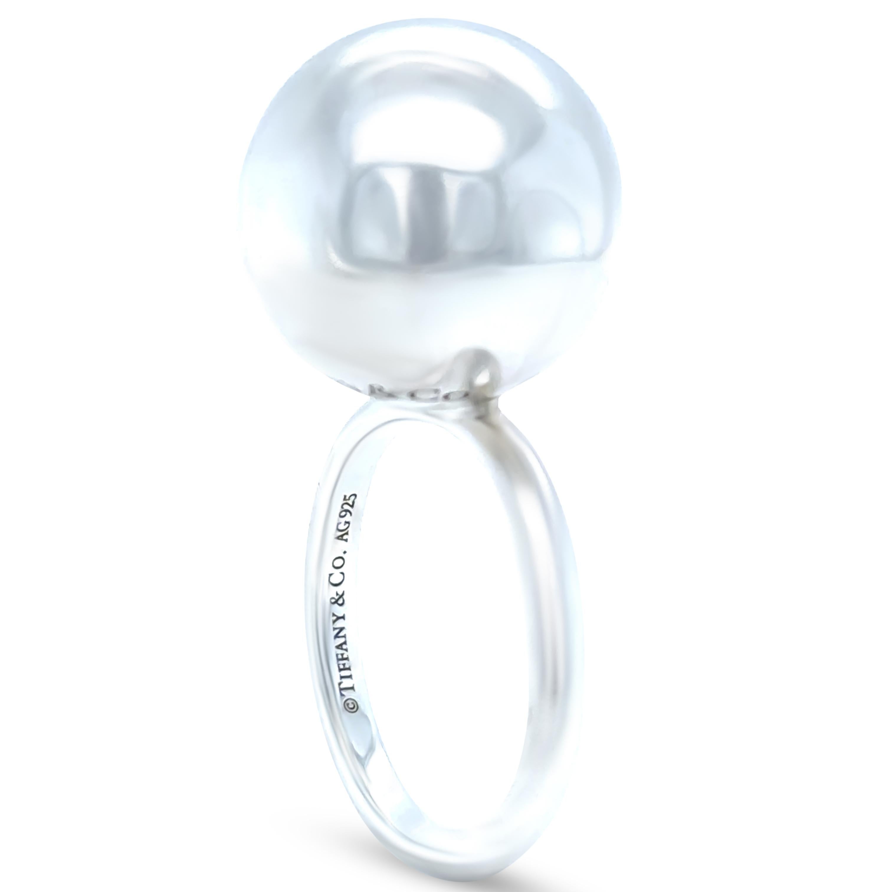 Tiffany & Co. Sterling Silber HardWear Ball Ring 8g Damen im Angebot