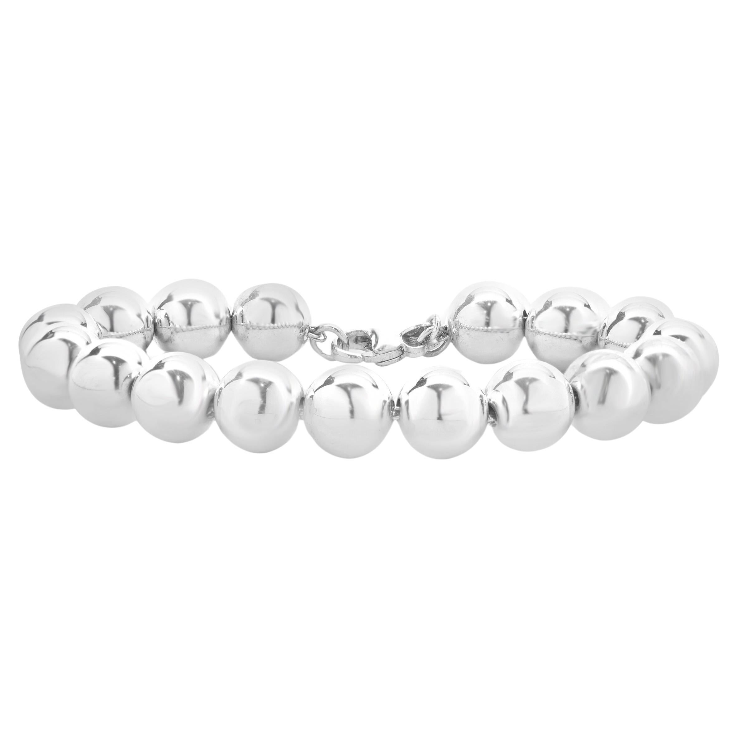 Tiffany & Co. Sterling Silver Hardwear Collection Ball Bracelet For Sale