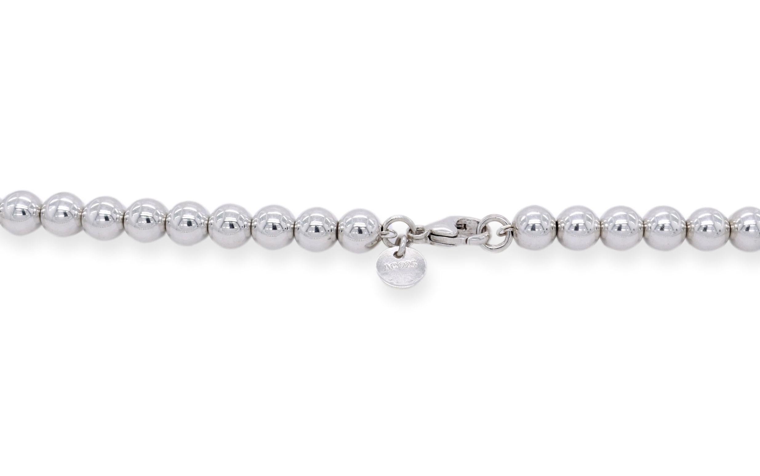 tiffany graduated ball necklace