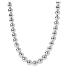 Tiffany & Co. Sterling Silver HardWear Graduating Ball Necklace