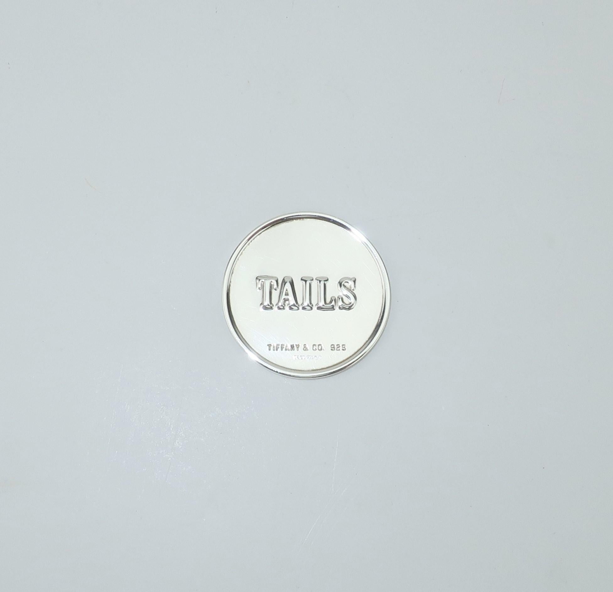 Modernist Tiffany & Co. Sterling Silver Heads Or Tails Coin