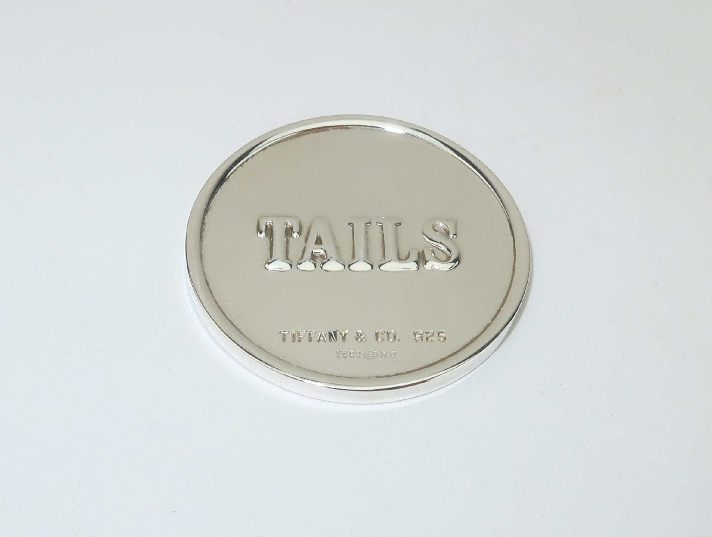 Women's or Men's Tiffany & Co. Sterling Silver Heads Or Tails Coin