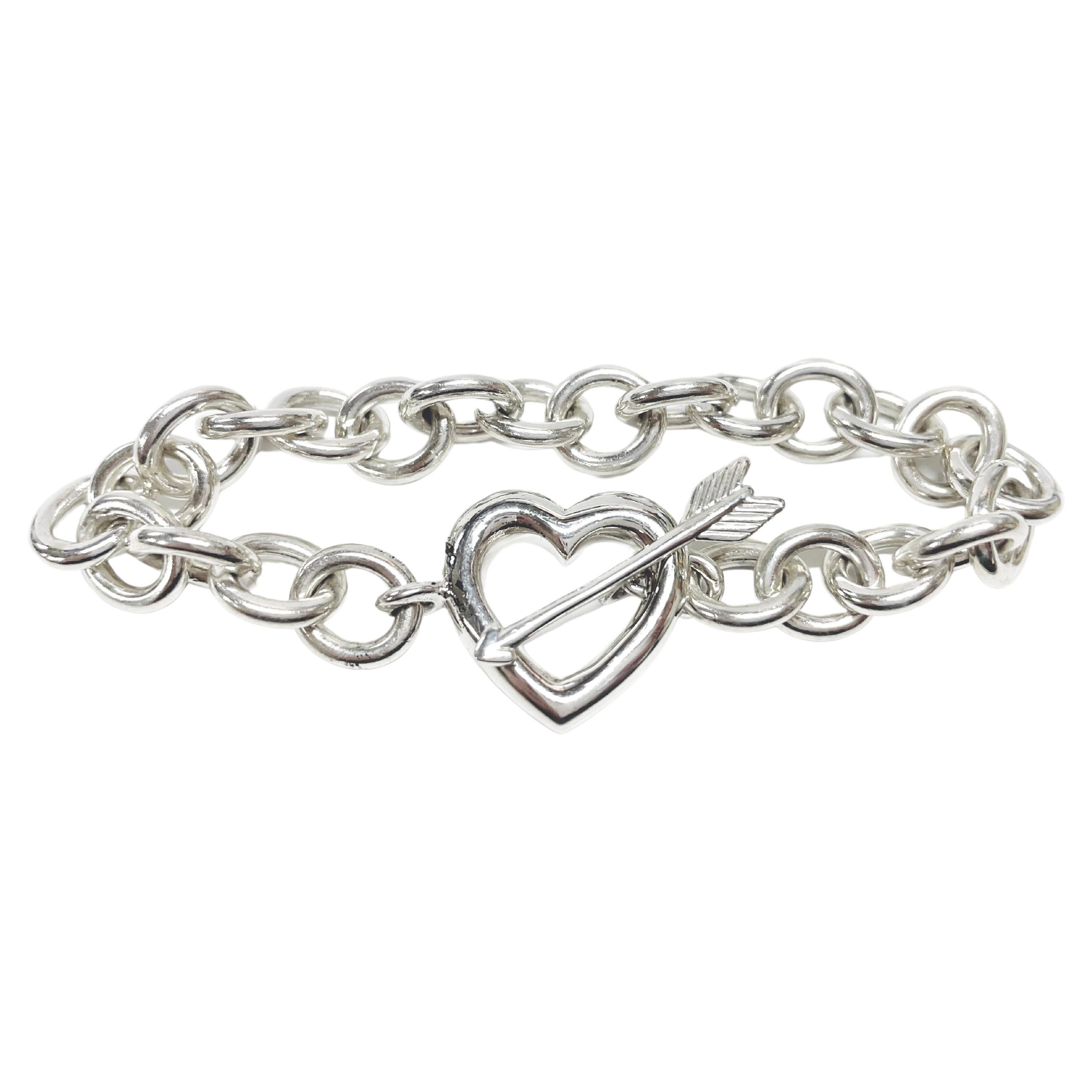 Tiffany & Co. Sterling Silver Heart Arrow Bracelet