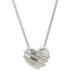 Tiffany & Co. Sterling Silver Heart Arrow Wrap Necklace