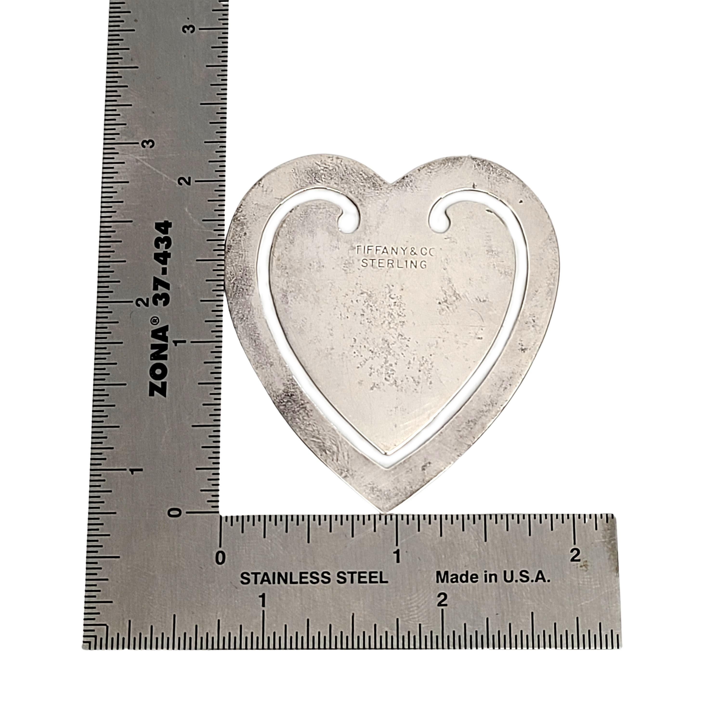 Tiffany & Co. Sterling Silver Heart Bookmark In Good Condition In Washington Depot, CT