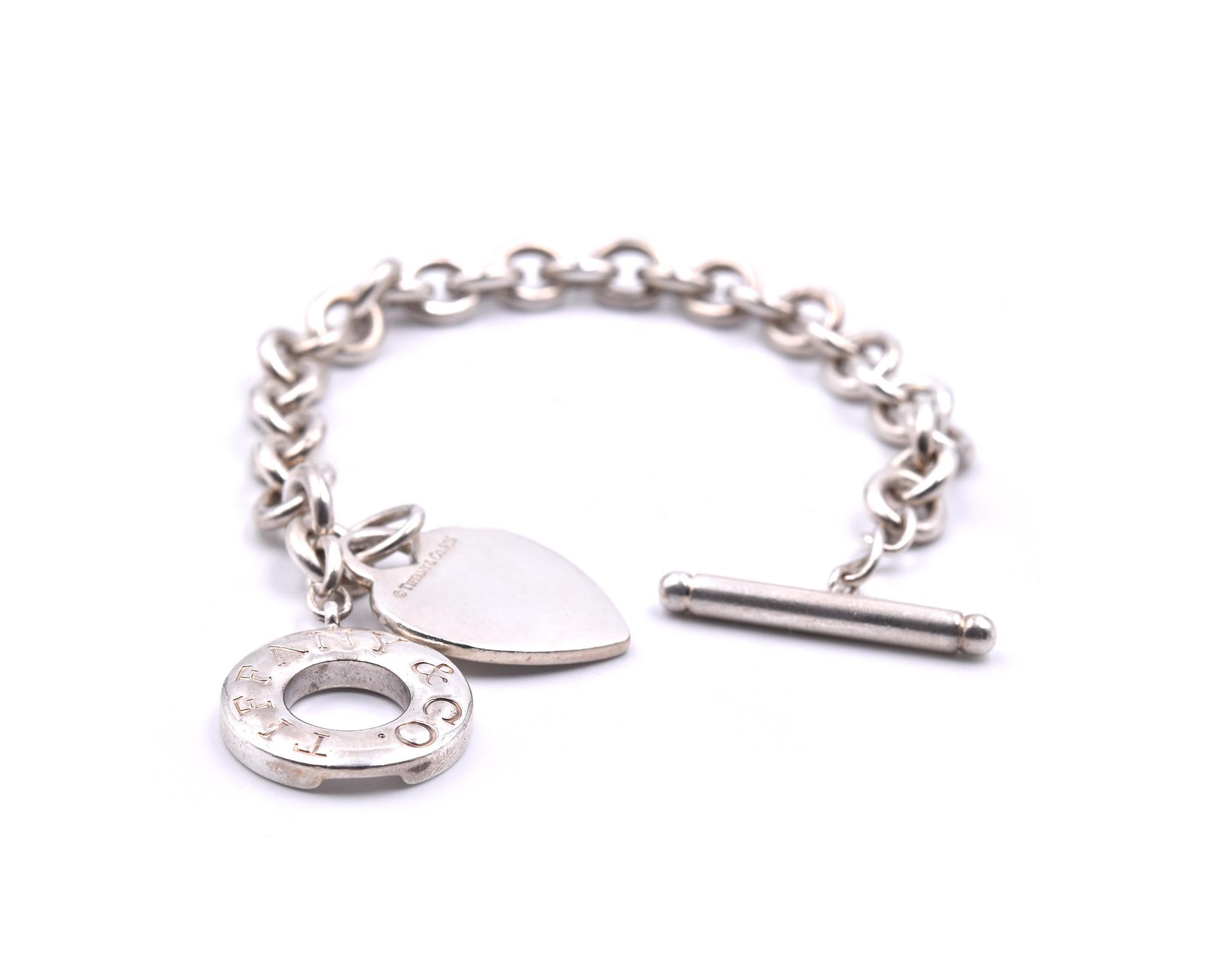 Women's Tiffany & Co. Sterling Silver Heart Charm Bracelet