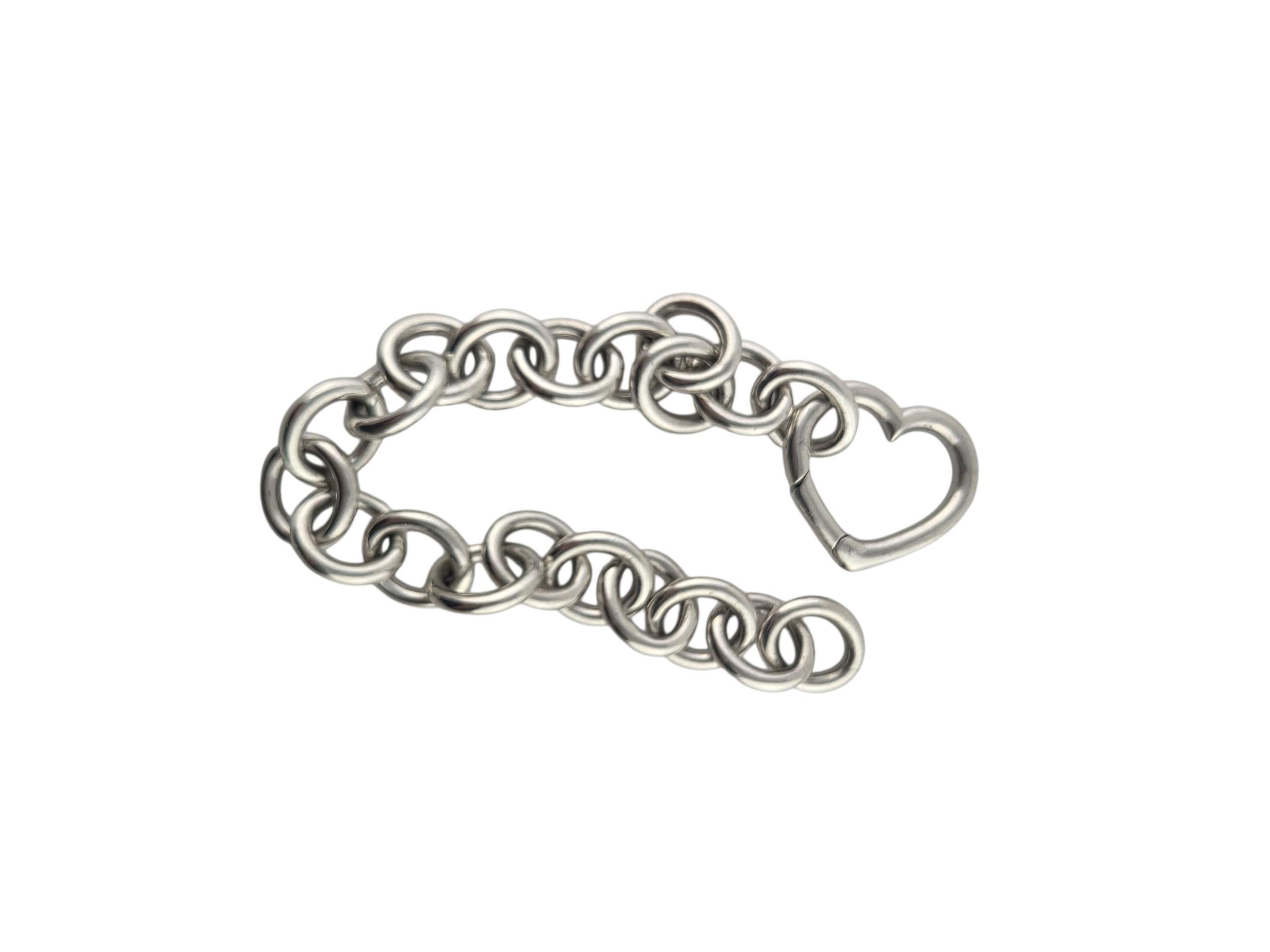 Tiffany & Co. Bracciale con chiusura a cuore in argento 925 con astuccio #23814 in vendita 2