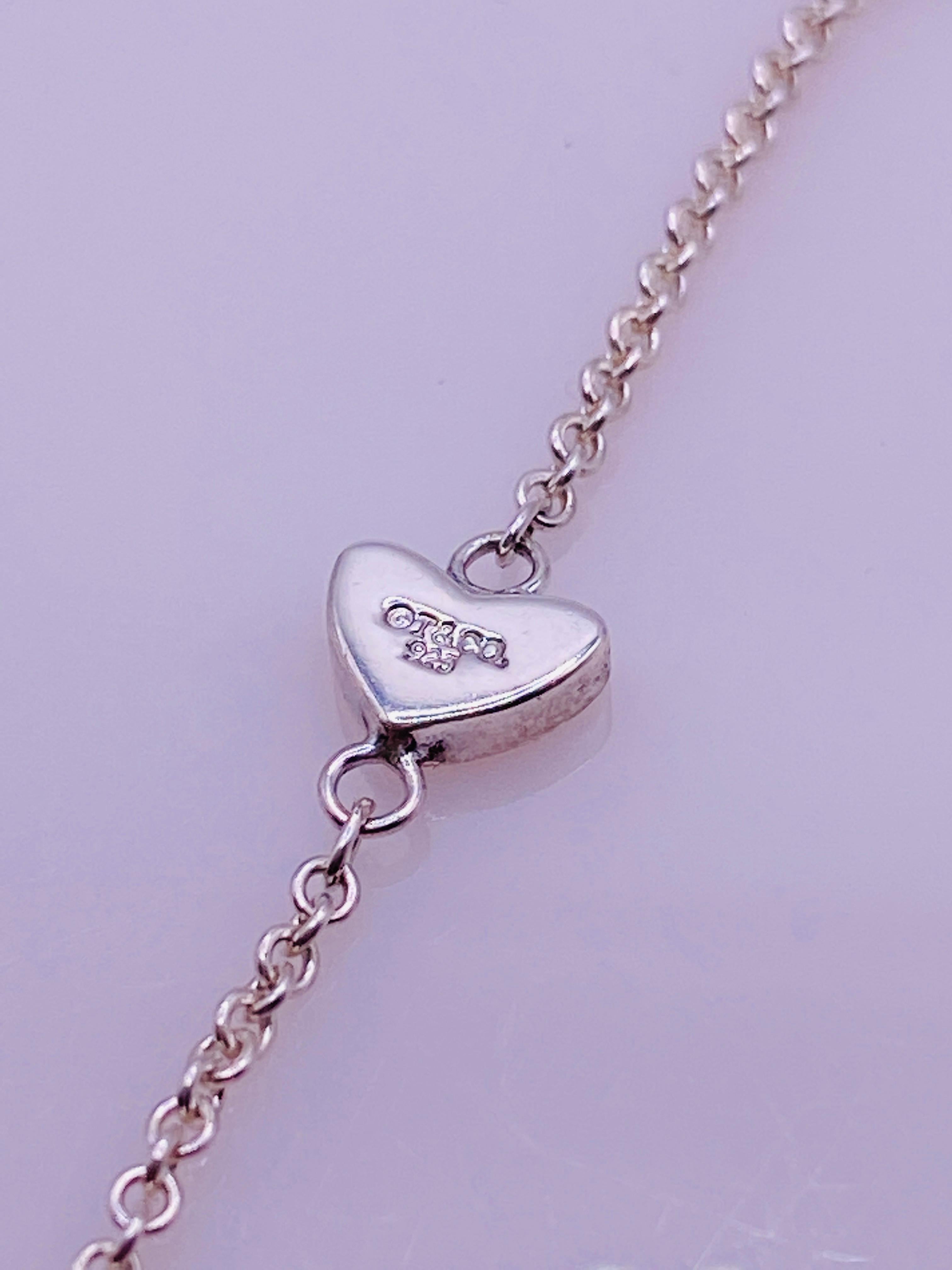 Tiffany & Co. Sterling Silver Heart Lariat Necklace 2