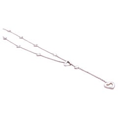 Tiffany & Co. Sterling Silver Heart Lariat Necklace