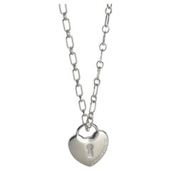 Tiffany & Co. Sterling Silver  Heart Lock Necklace