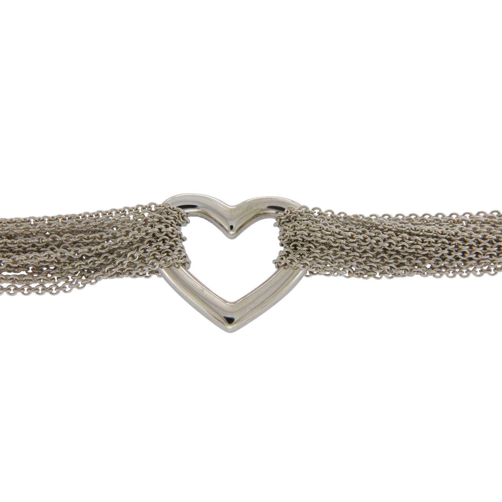 tiffany mesh heart necklace