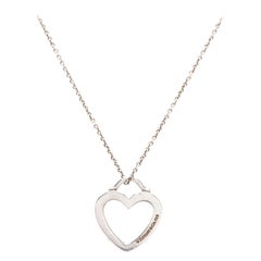 Tiffany & Co. Sterling Silver Heart Pendant Necklace