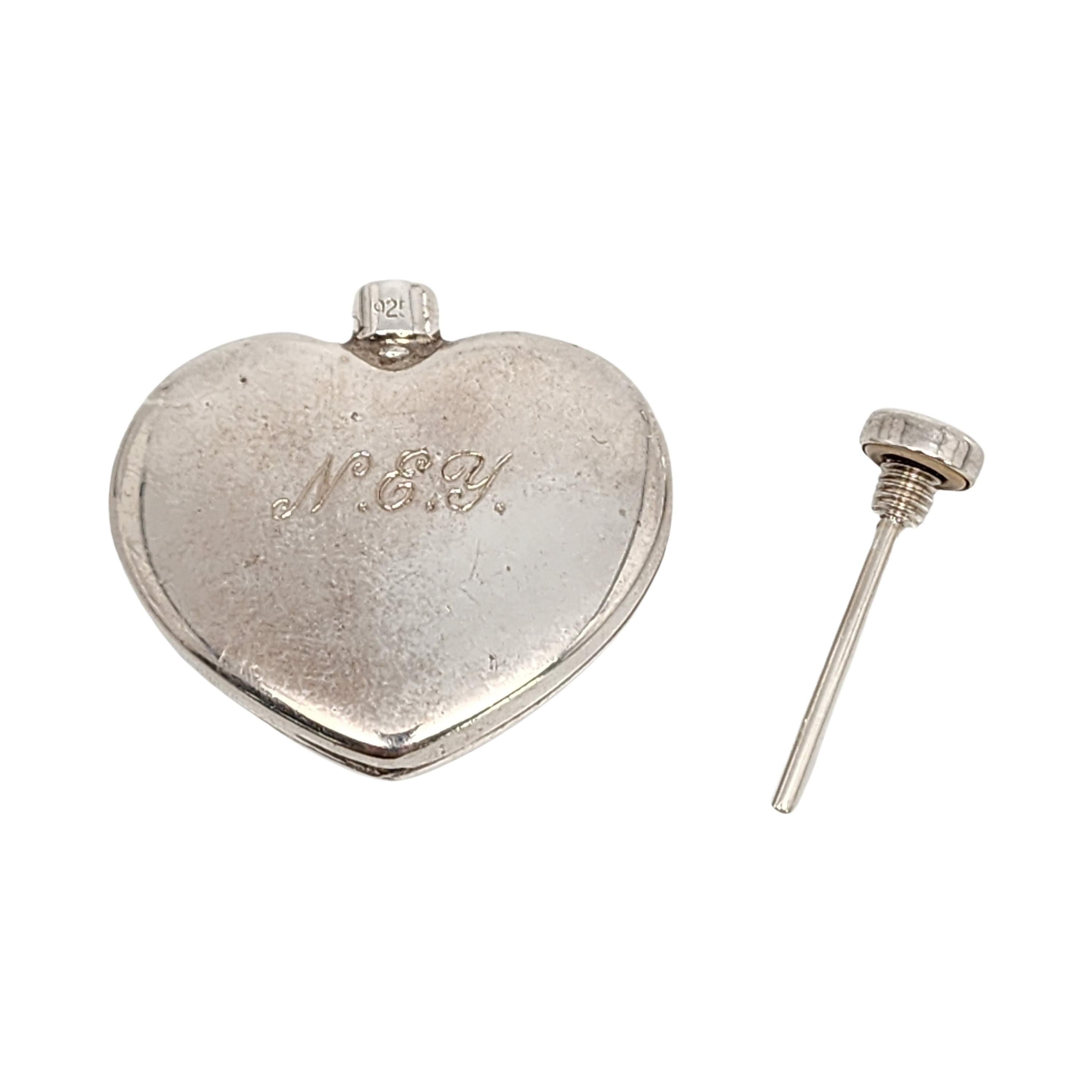 Tiffany & Co. Sterling Silver Heart Perfume Bottle with Monogram 1