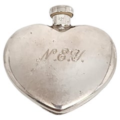 Tiffany & Co. Sterling Silver Heart Perfume Bottle with Monogram