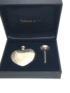 Tiffany & Co. Sterling Silver Heart Perfume Case and Funnel