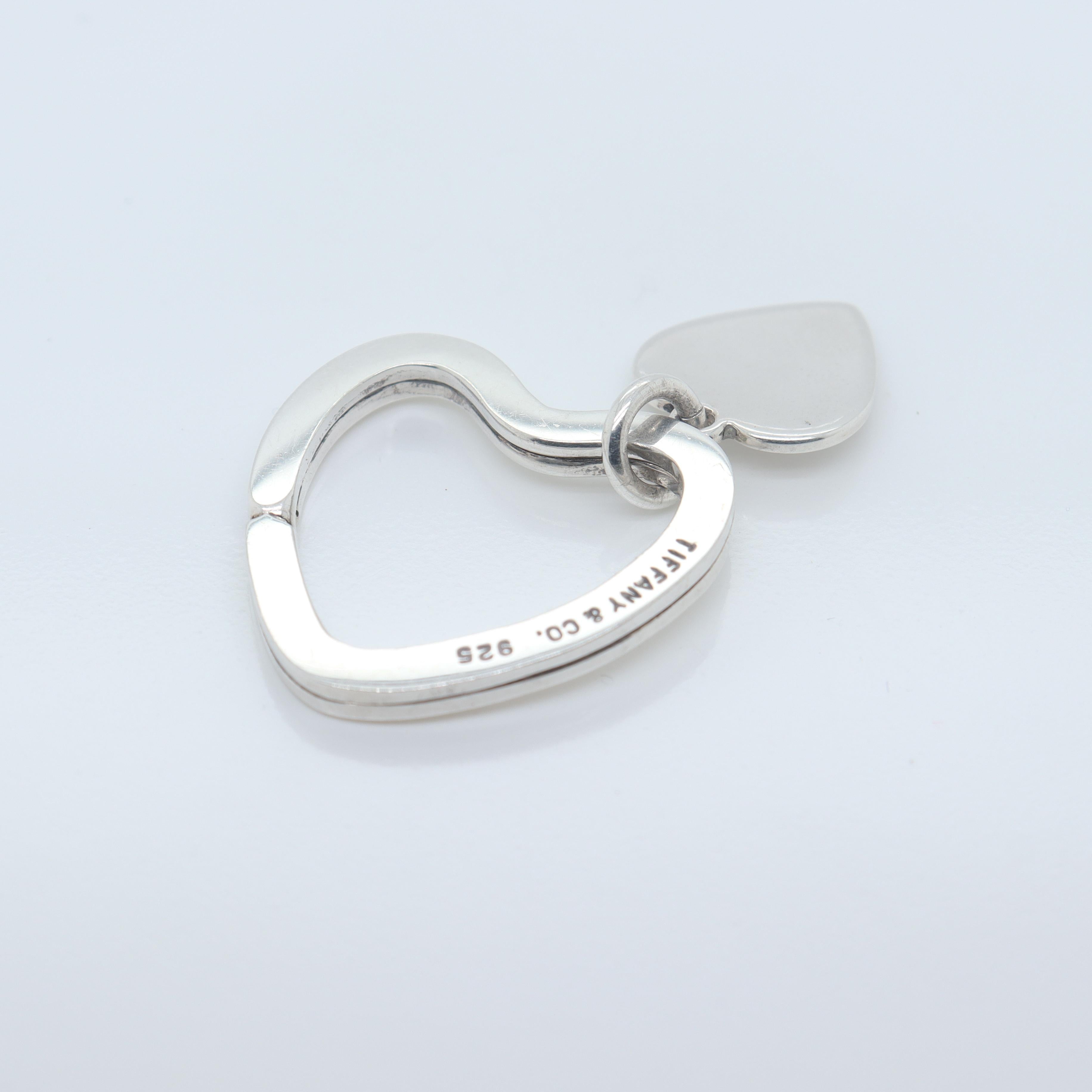 tiffany open heart key ring