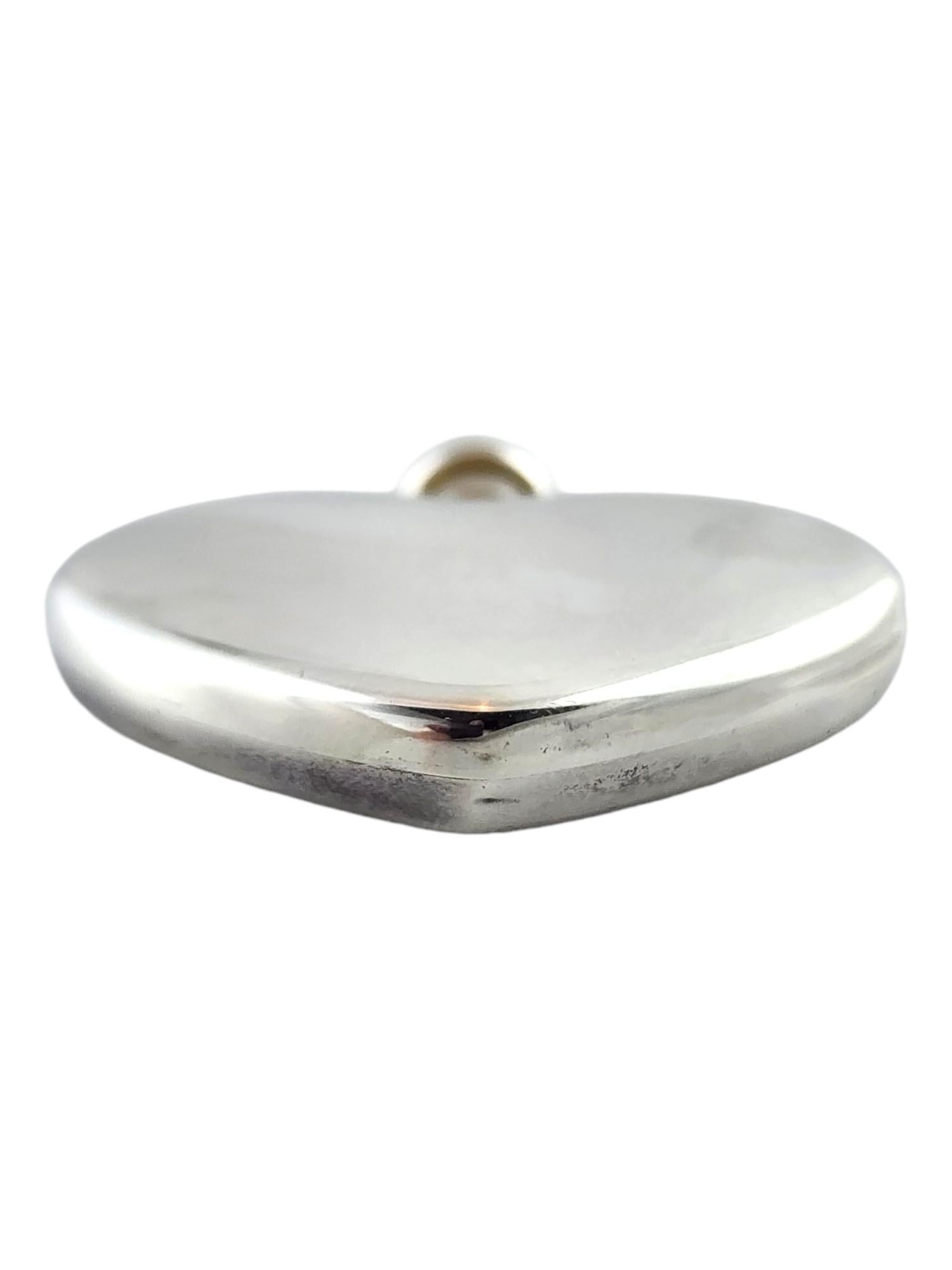 Tiffany & Co Sterling Silver Heart Shaped Perfume Flask #18615 In Good Condition In Washington Depot, CT