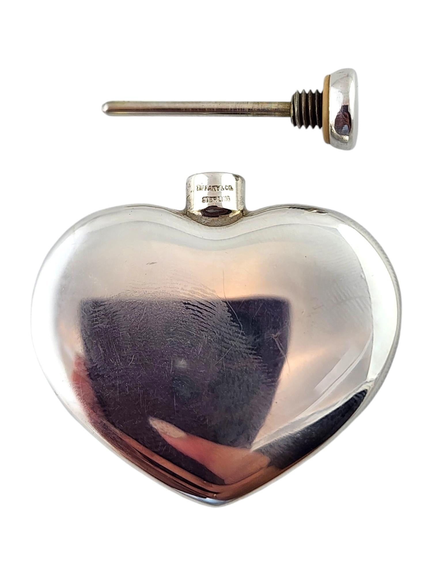 Tiffany & Co Sterling Silver Heart Shaped Perfume Flask #18615 1