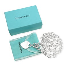 Tiffany & Co. Sterling Silver Heart Tag Chain Link Necklace