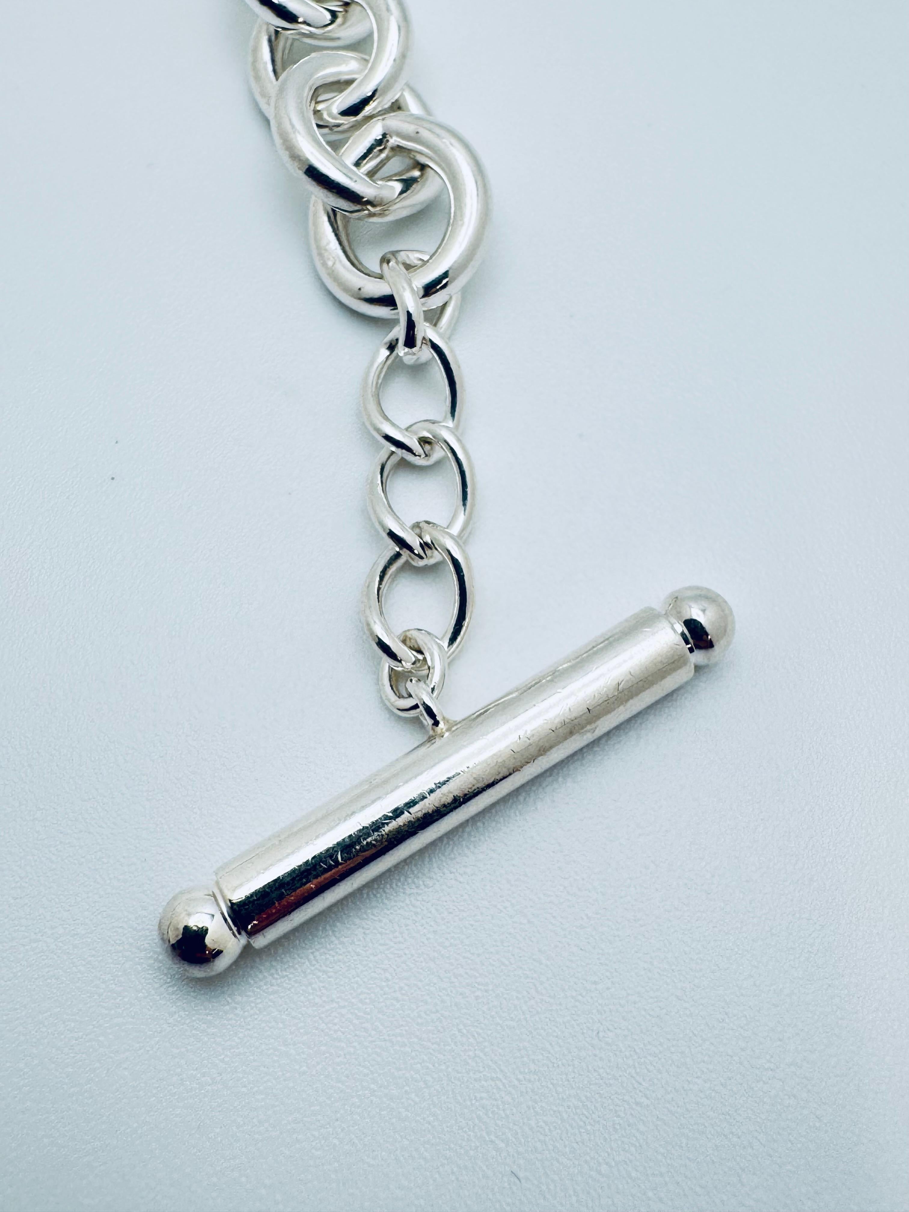 Tiffany & Co. Collier en argent sterling avec étiquette en forme de cœur Unisexe en vente