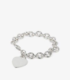 Tiffany & Co. Sterling Silver Heart Tag Charm Bracelet
