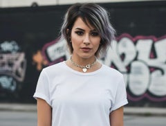 Tiffany & Co. Sterling Silver Heart Tag Charm Large Link Necklace 16.5" 10mm