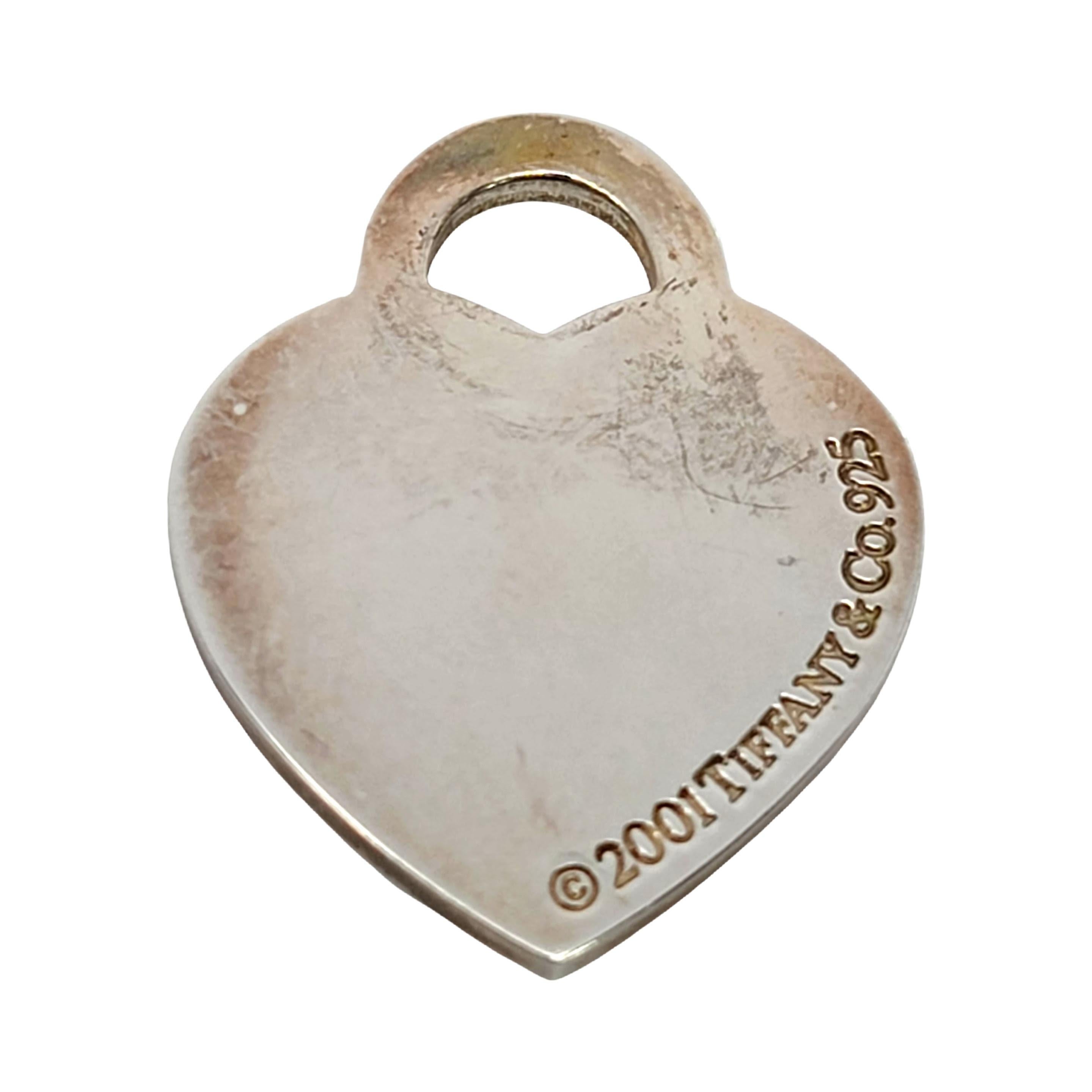 Women's or Men's Tiffany & Co. Sterling Silver Heart Tag Key Chain/Key Ring