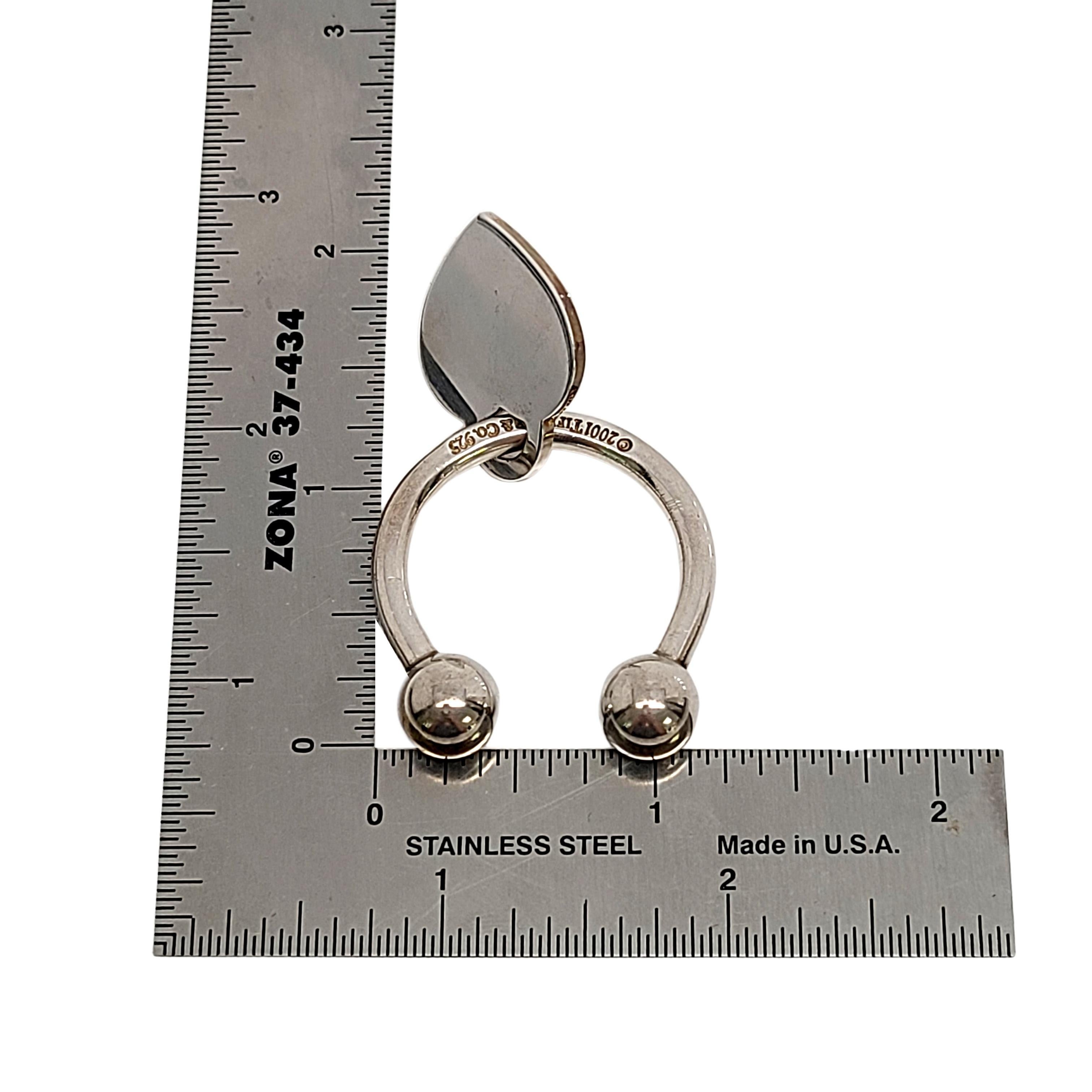 Tiffany & Co. Sterling Silver Heart Tag Key Chain/Key Ring 2