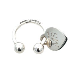 Tiffany & Co. Sterling Silver Heart Tag Key Ring Charm