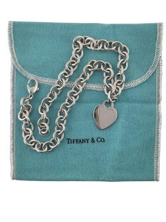 Tiffany & Co. Collana con etichetta a forma di cuore in argento 925 con astuccio #23809