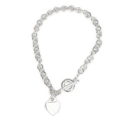 Tiffany & Co. Argento  Collana con etichetta a forma di cuore