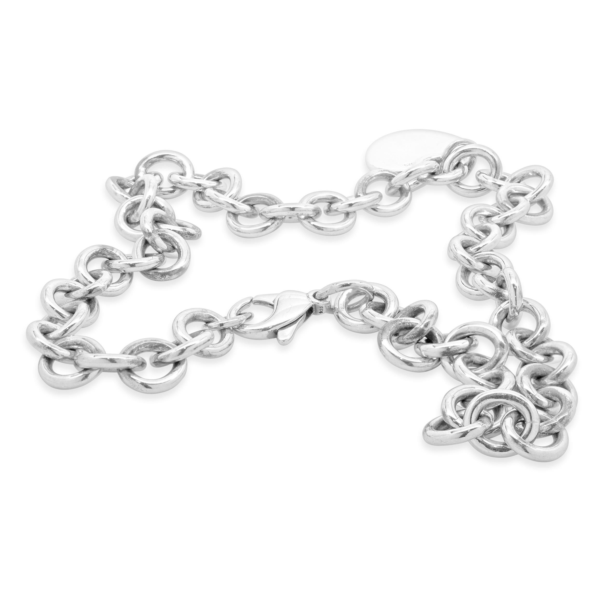 Women's Tiffany & Co. Sterling Silver Heart Tag Necklace For Sale