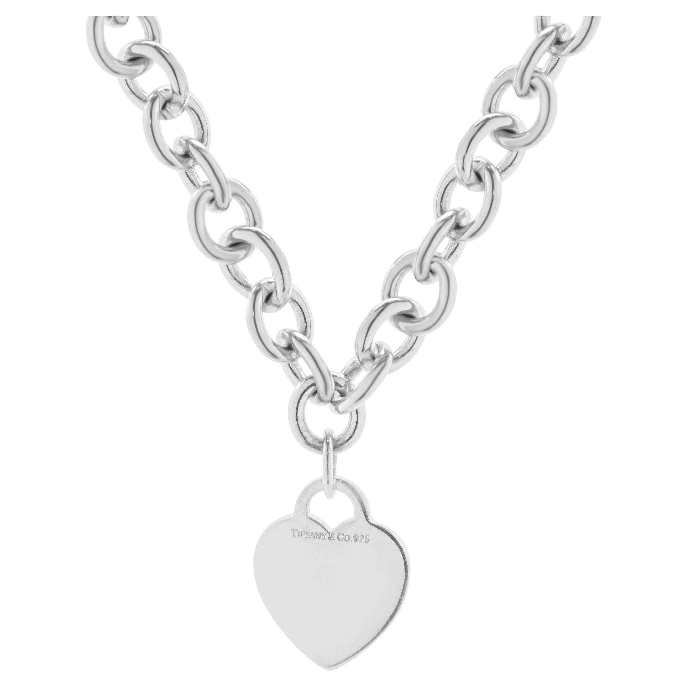 Tiffany & Co. Sterling Silver Heart Tag Necklace