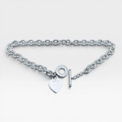 Tiffany & Co. Sterling Silver Heart Tag Pendant with 14" Necklace.