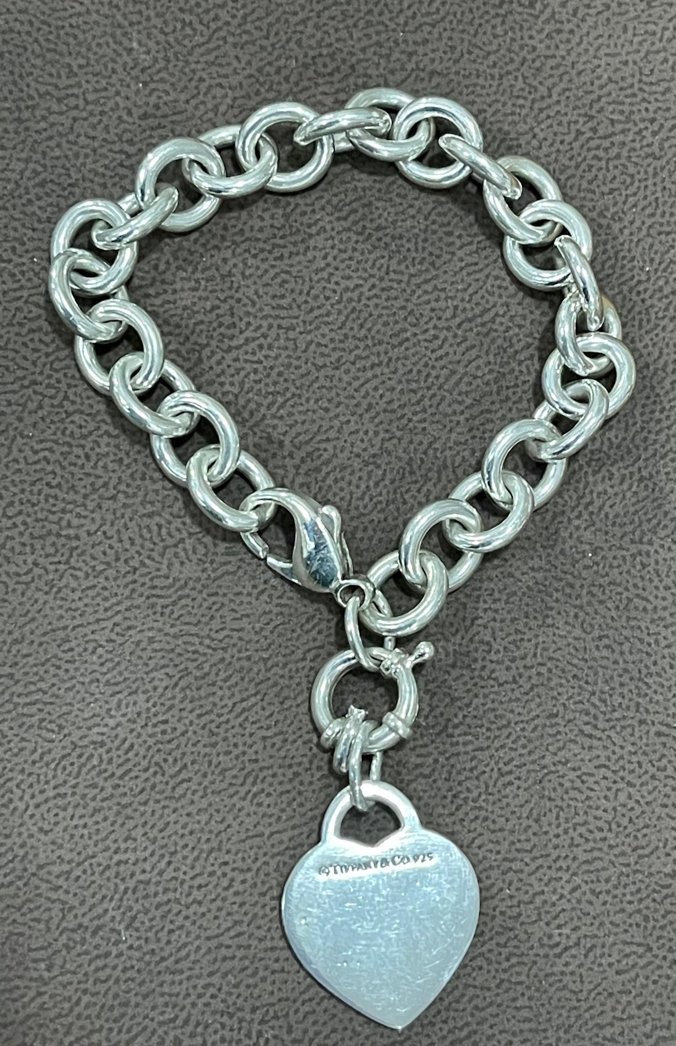 tiffany silver heart bracelet