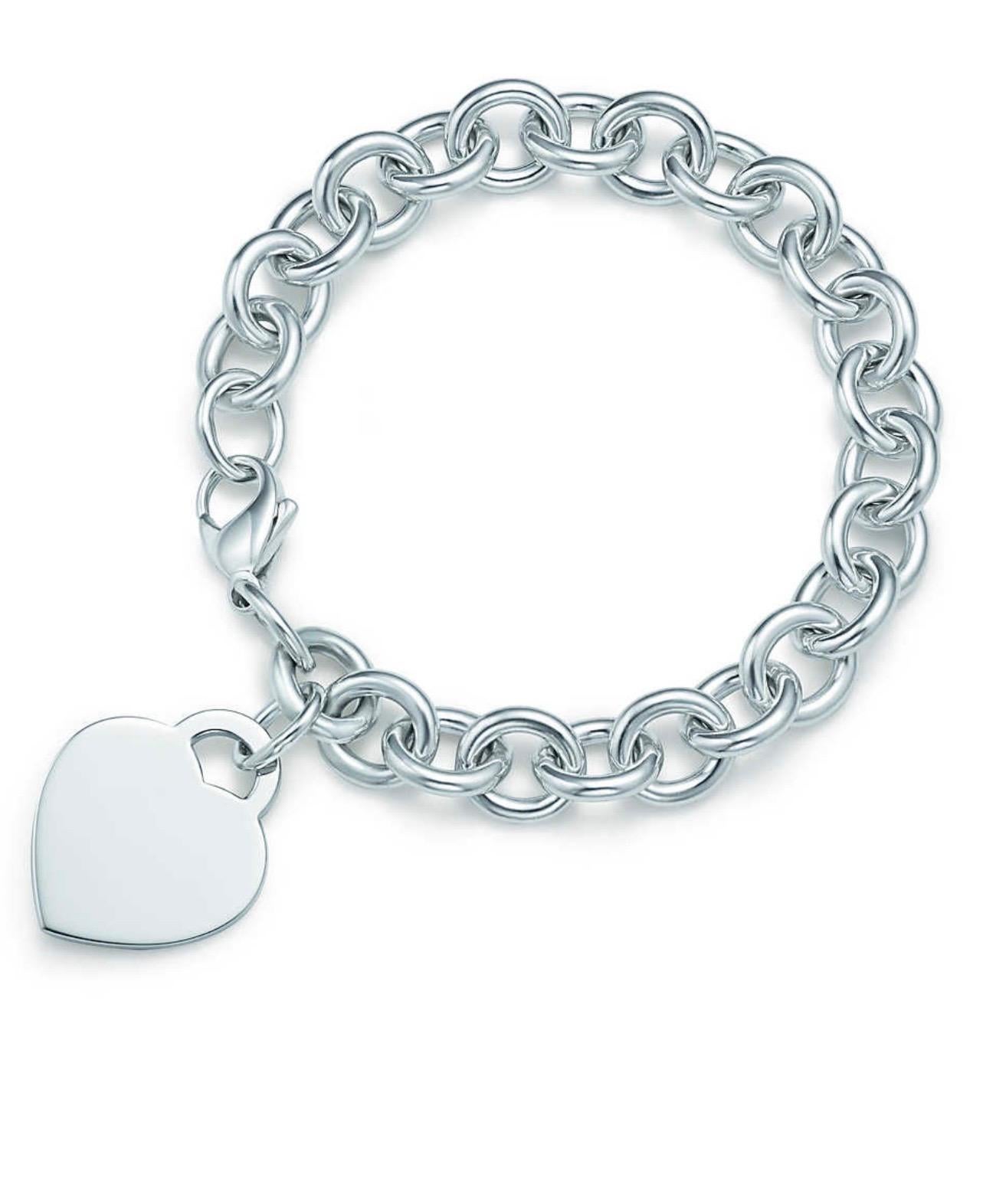Tiffany & Co. Sterling Silver Heart Tag Toggle Charm Bracelet Tiffany & Co. Box 1