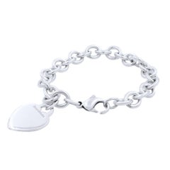 Tiffany & Co. Sterling Silver Heart Tag Toggle Charm Bracelet