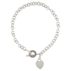 Tiffany & Co. Sterling Silver Heart Tag Toggle Charm Necklace Tiffany & Co. Box