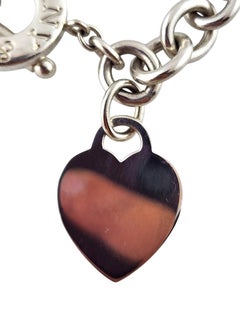 Tiffany & Co Sterling Silver Heart Tag Toggle Necklace #18943