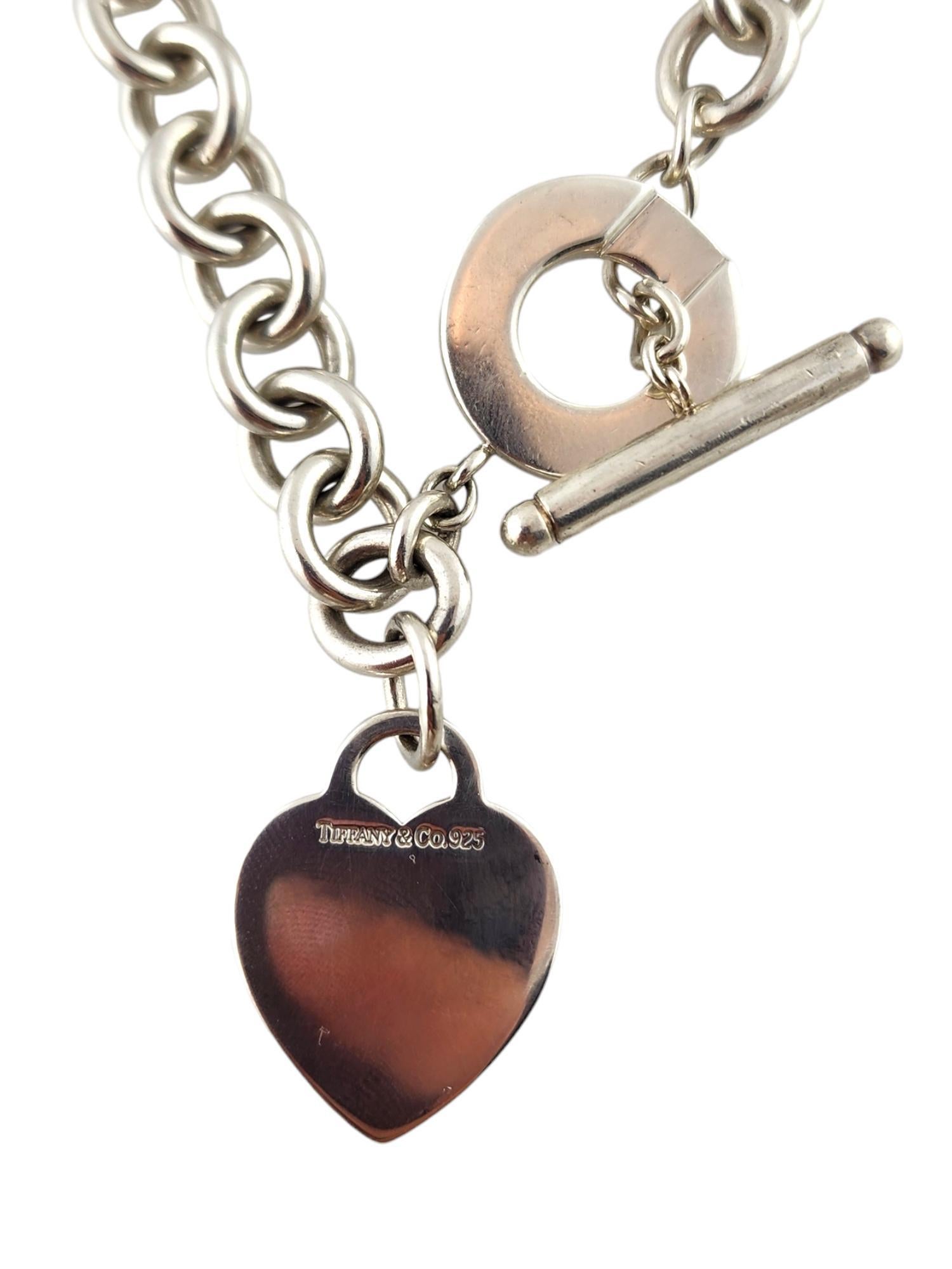Tiffany & Co Sterling Silver Heart Tag Toggle Necklace #18943 2