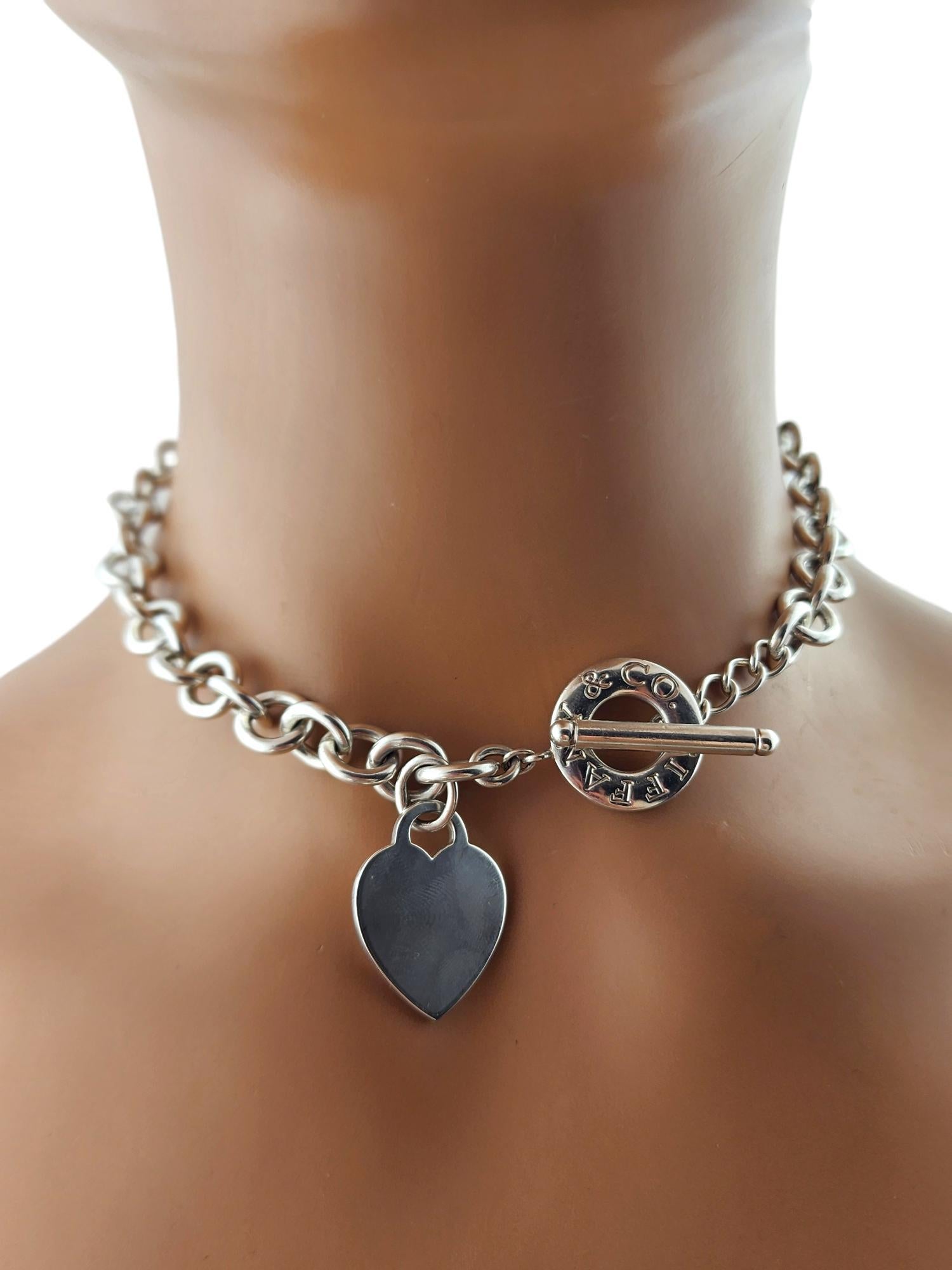 Tiffany & Co Sterling Silver Heart Tag Toggle Necklace #18943 5