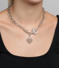 Tiffany & Co. Sterling Silver Heart Tag Toggle Necklace