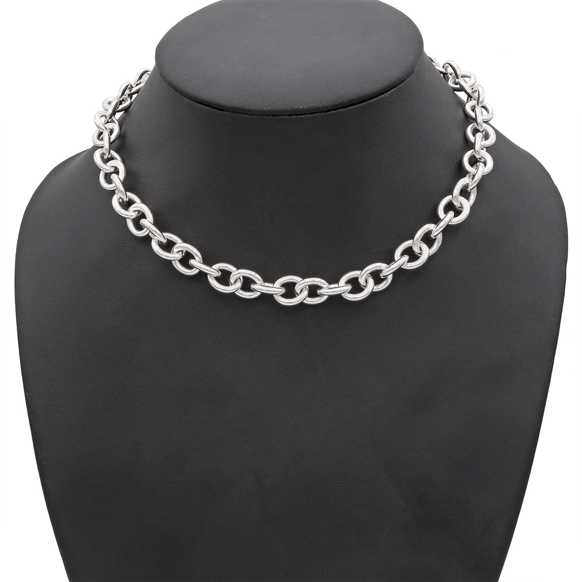 Tiffany & Co. Collana con tag a forma di cuore in argento sterling In condizioni buone a New York, NY