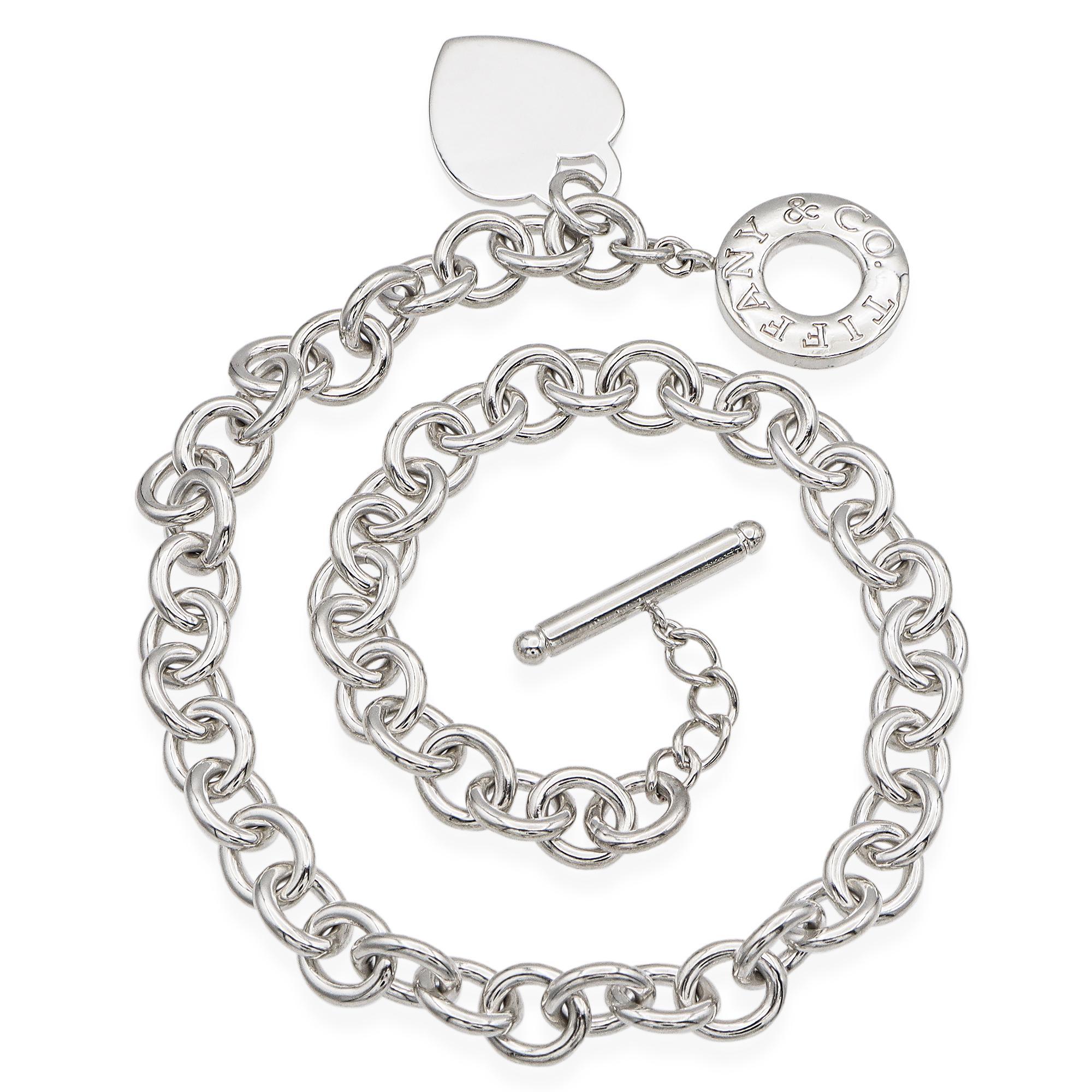 Tiffany & Co. Collana con tag a forma di cuore in argento sterling 1
