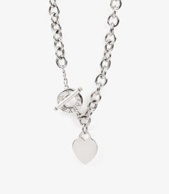 Tiffany & Co. Collana con tag a forma di cuore in argento sterling