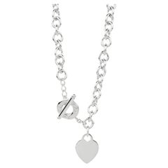 Tiffany & Co. Sterling Silver Heart Tag Toggle Necklace
