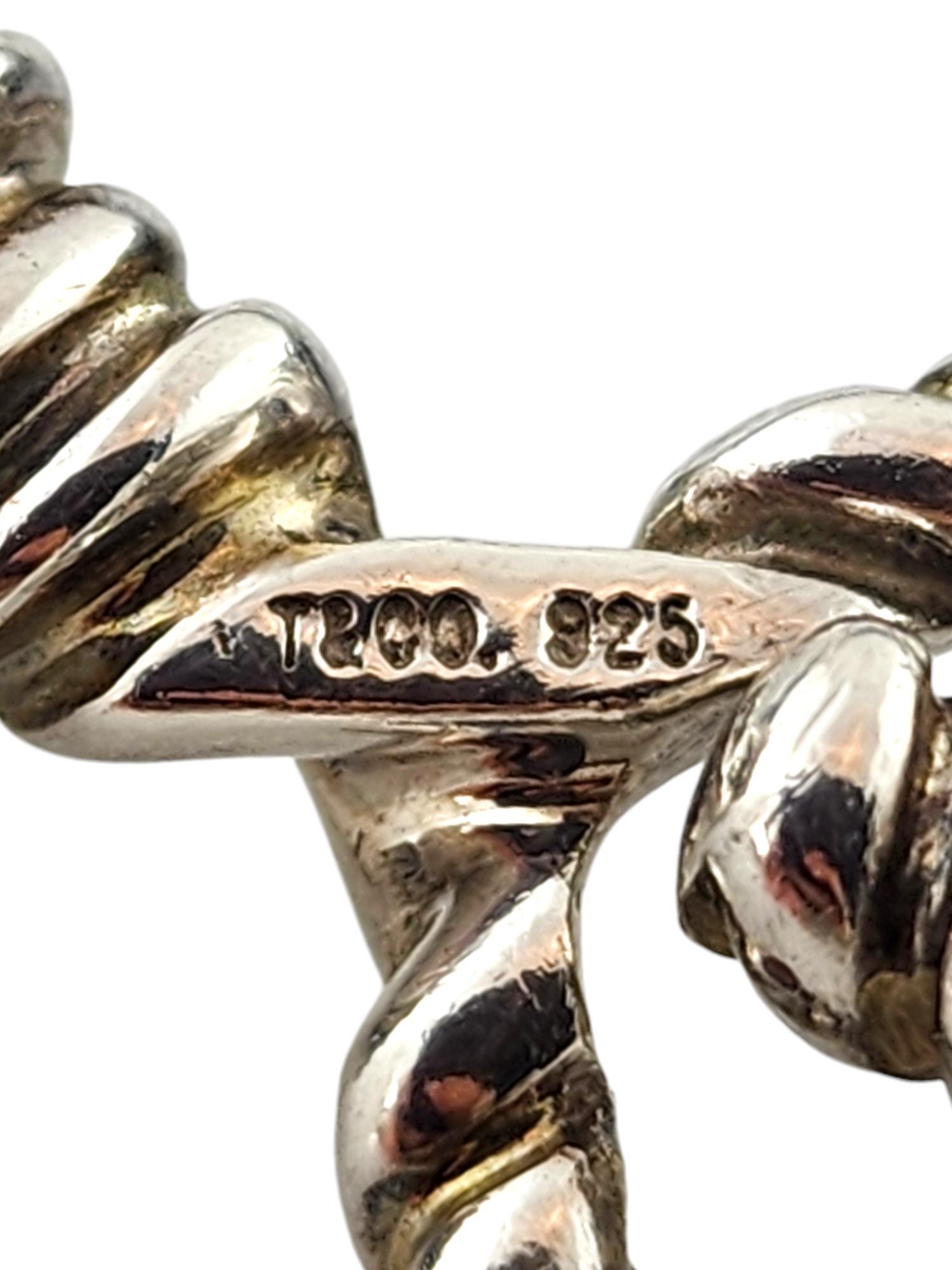 Tiffany & Co Sterling Silver Hematite Bead Torsade Multi Strand Necklace #18946 For Sale 2